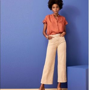 NWT Loft High Waist Wide Leg Crop pants